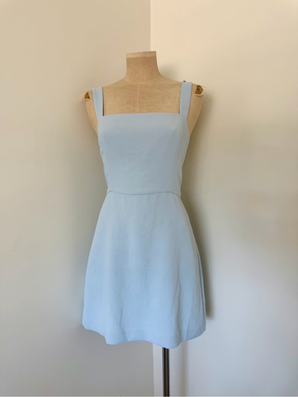 Aritzia Wilfred tie back Mini Dress coral ice mint
